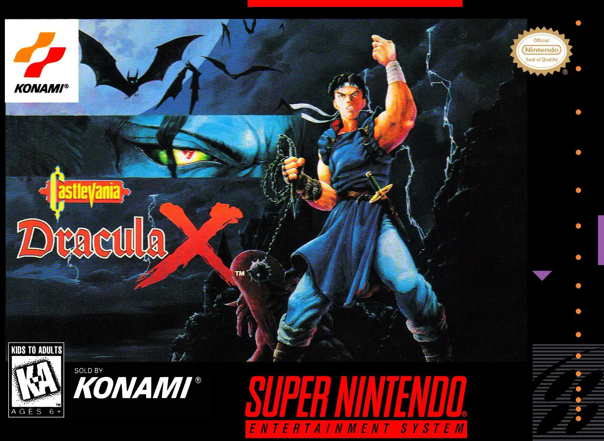 Ảnh bìa của Castlevania: The Dracula X Chronicles, một phiên bản làm lại của Rondo of Blood trên hệ máy PSP.