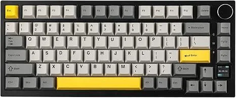 Bàn phím cơ không dây Ajazz AK820 Pro màu xám, thiết kế 75% nhỏ gọn cho công thái học