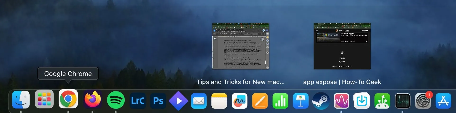 Bản xem trước hình thu nhỏ cửa sổ trên macOS