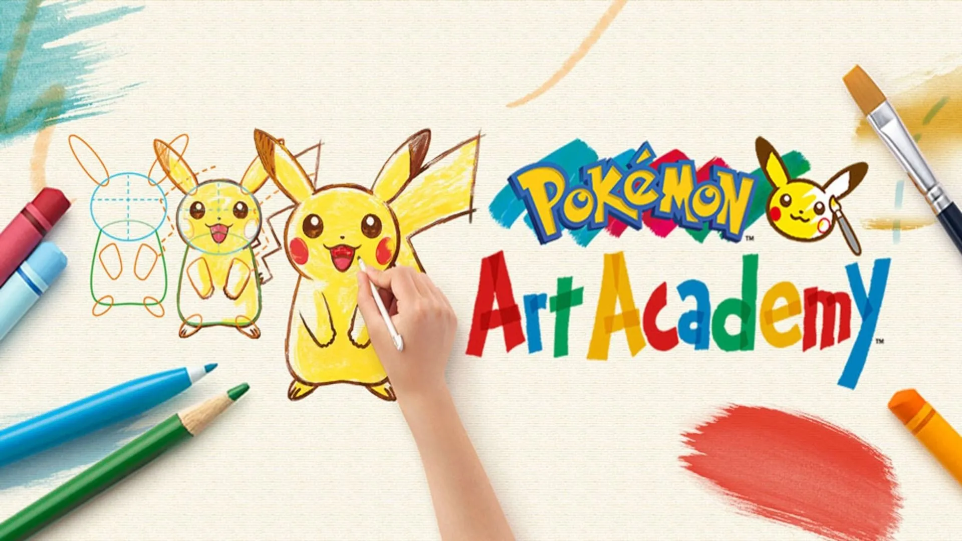 Bìa game Pokémon Art Academy, hướng dẫn người chơi vẽ các Pokémon.