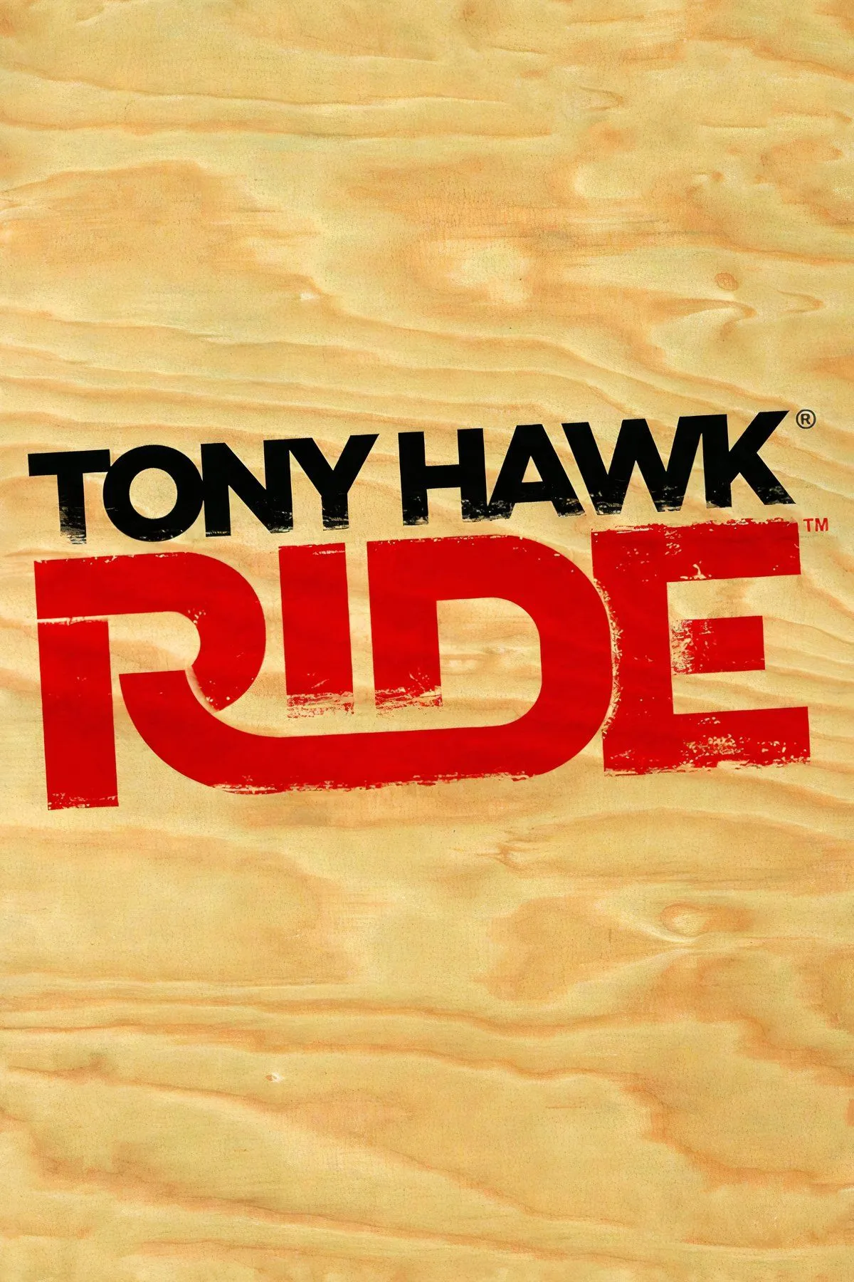 Bìa game Tony Hawk: Ride với vận động viên trượt ván và phụ kiện ván trượt, tượng trưng cho phương thức điều khiển game độc đáo