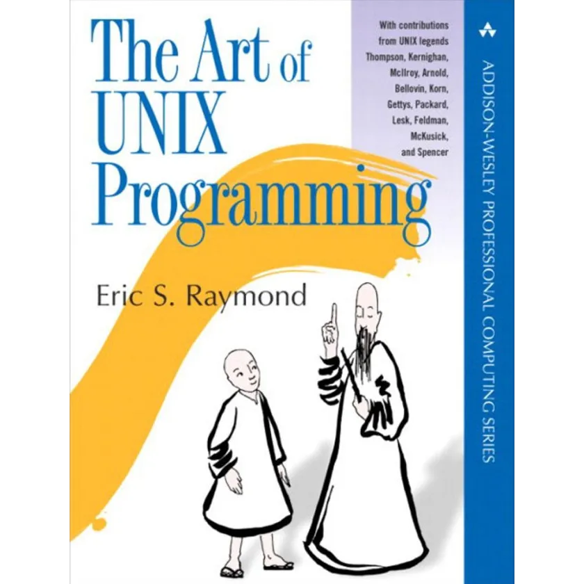 Bìa sách The Art of Unix Programming của Eric S. Raymond, nguồn cảm hứng cho những bài học sâu sắc về triết lý và lịch sử hệ điều hành Unix