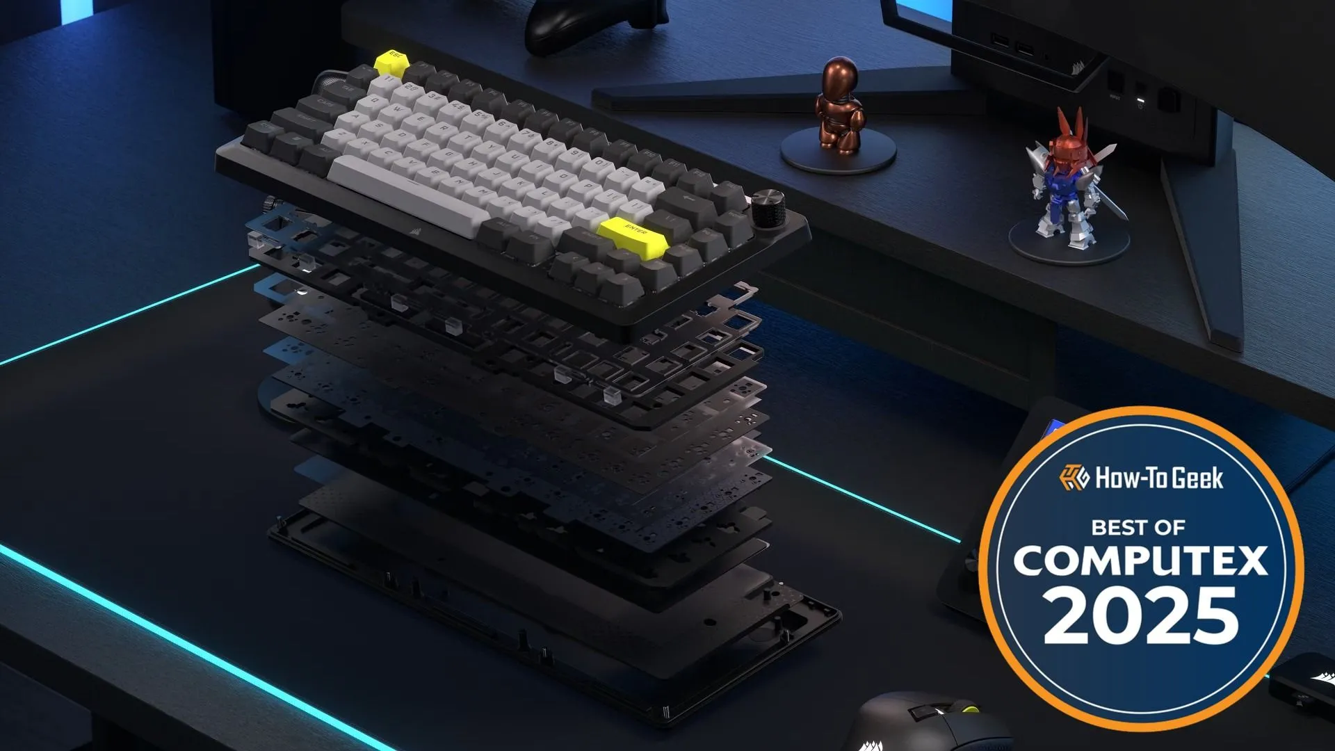 Bộ kit bàn phím cơ DIY Corsair MAKR 75 thân thiện cho người mới bắt đầu.