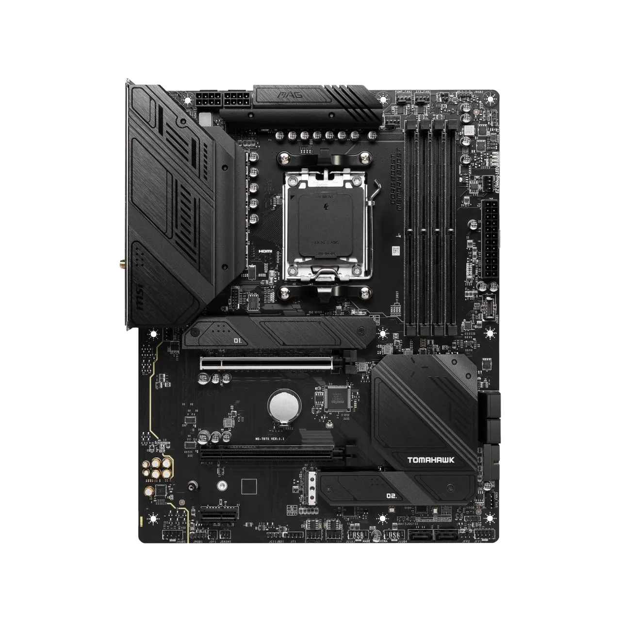 Bo mạch chủ MSI MAG B650 Tomahawk WiFi Gaming, một lựa chọn phổ biến cho người dùng AMD với Wi-Fi tích hợp và hiệu năng ổn định.