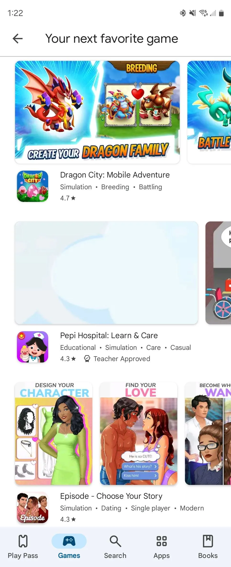 Bộ sưu tập game di động được Google Play Store giới thiệu.