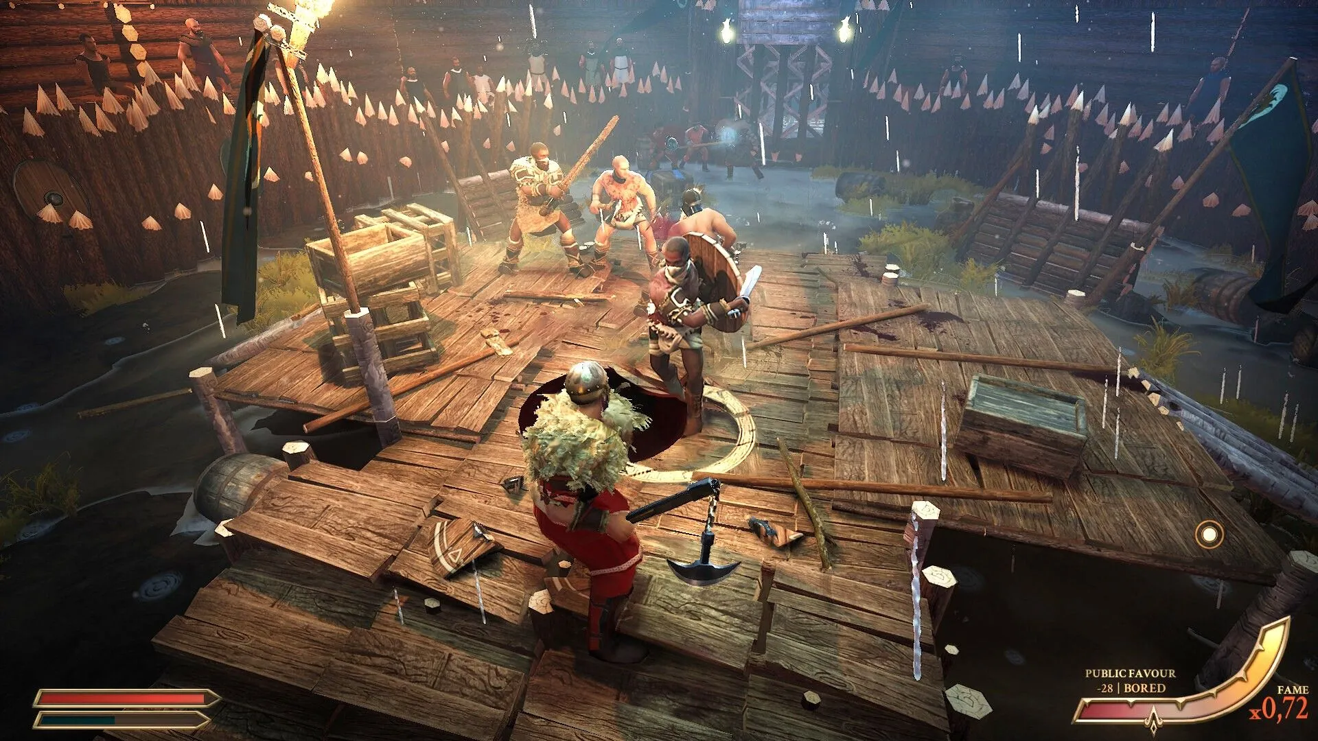 Các đấu sĩ La Mã giao tranh ác liệt trong đấu trường của game We Who Are About To Die, với cơ chế chiến đấu dựa trên vật lý thực tế.