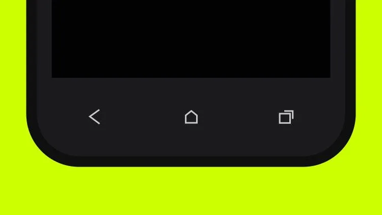 Các nút cảm ứng trên HTC Incredible, nơi nút Menu dần biến mất