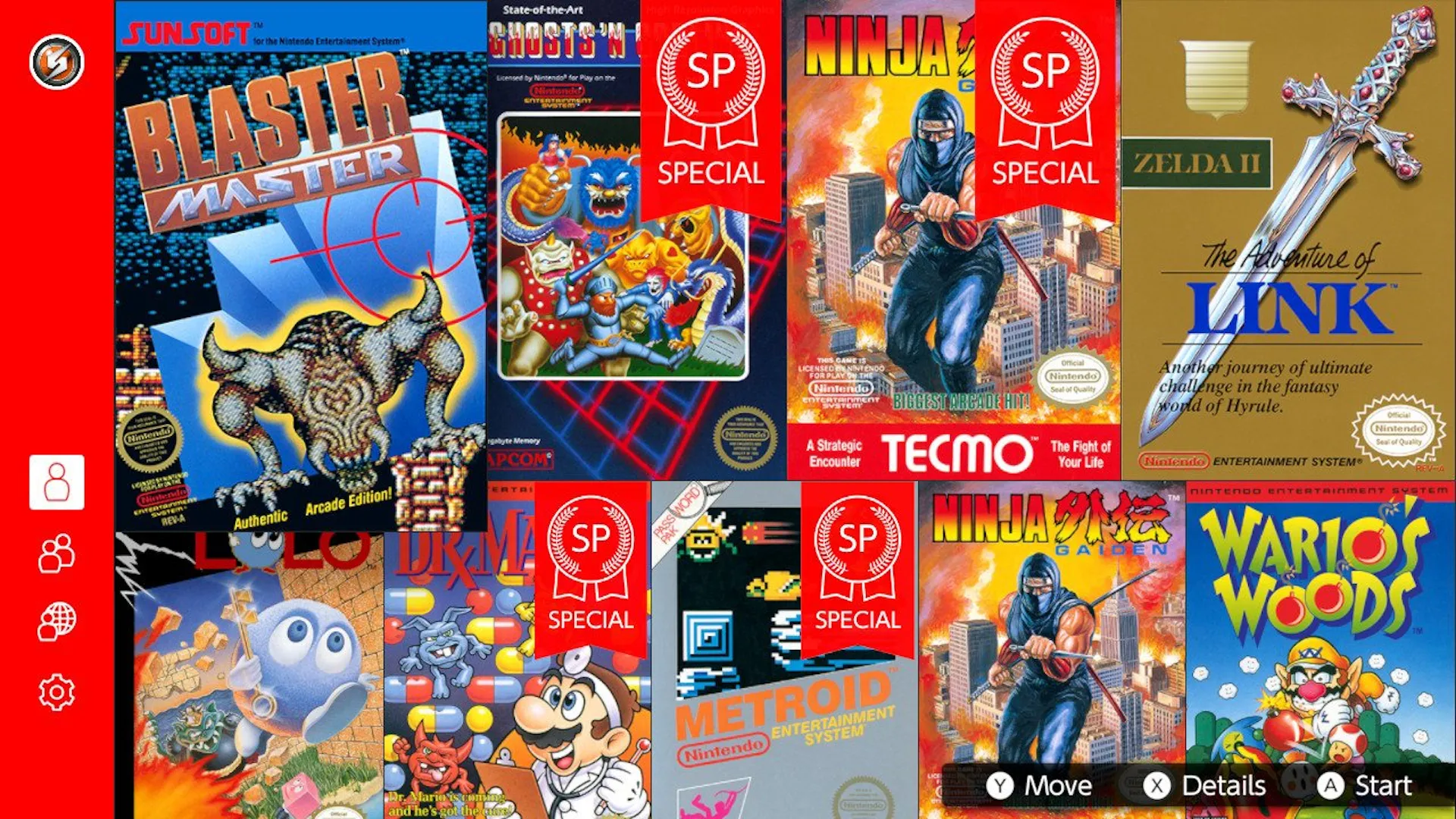 Các phiên bản SP (Special) của game NES trên dịch vụ Nintendo Switch Online