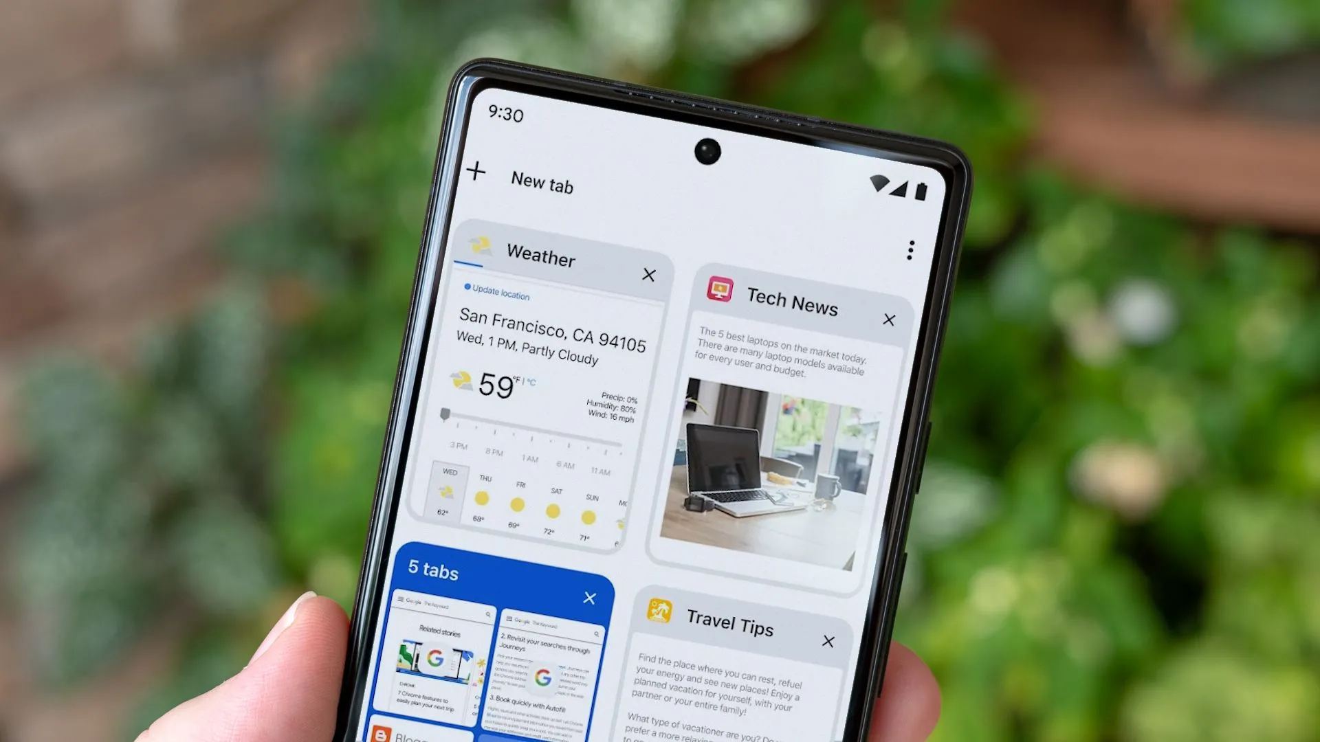 Các tab Chrome đang mở trên điện thoại Android