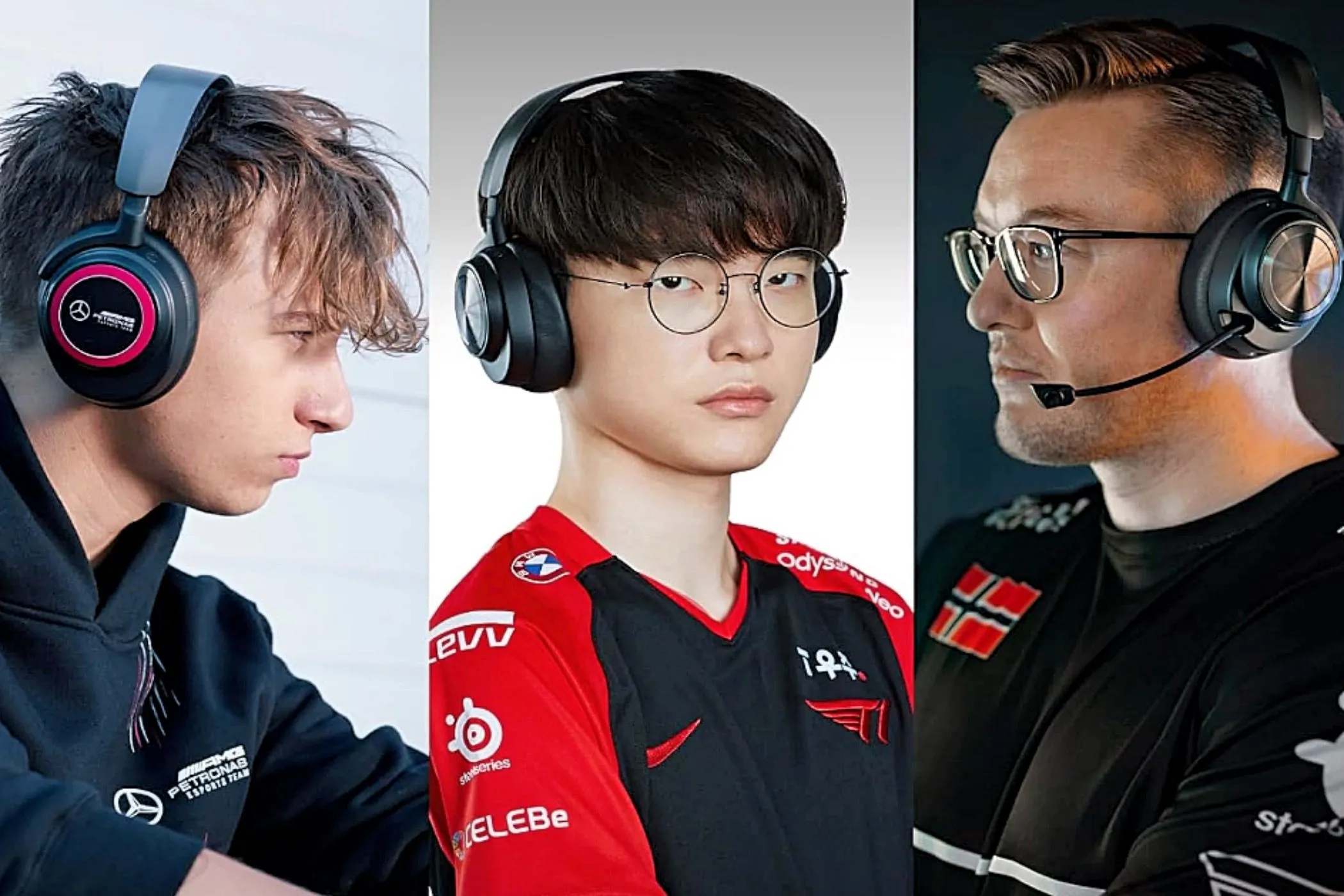 Các tuyển thủ eSports chuyên nghiệp đang sử dụng tai nghe gaming SteelSeries Arctis Nova Pro trong một giải đấu