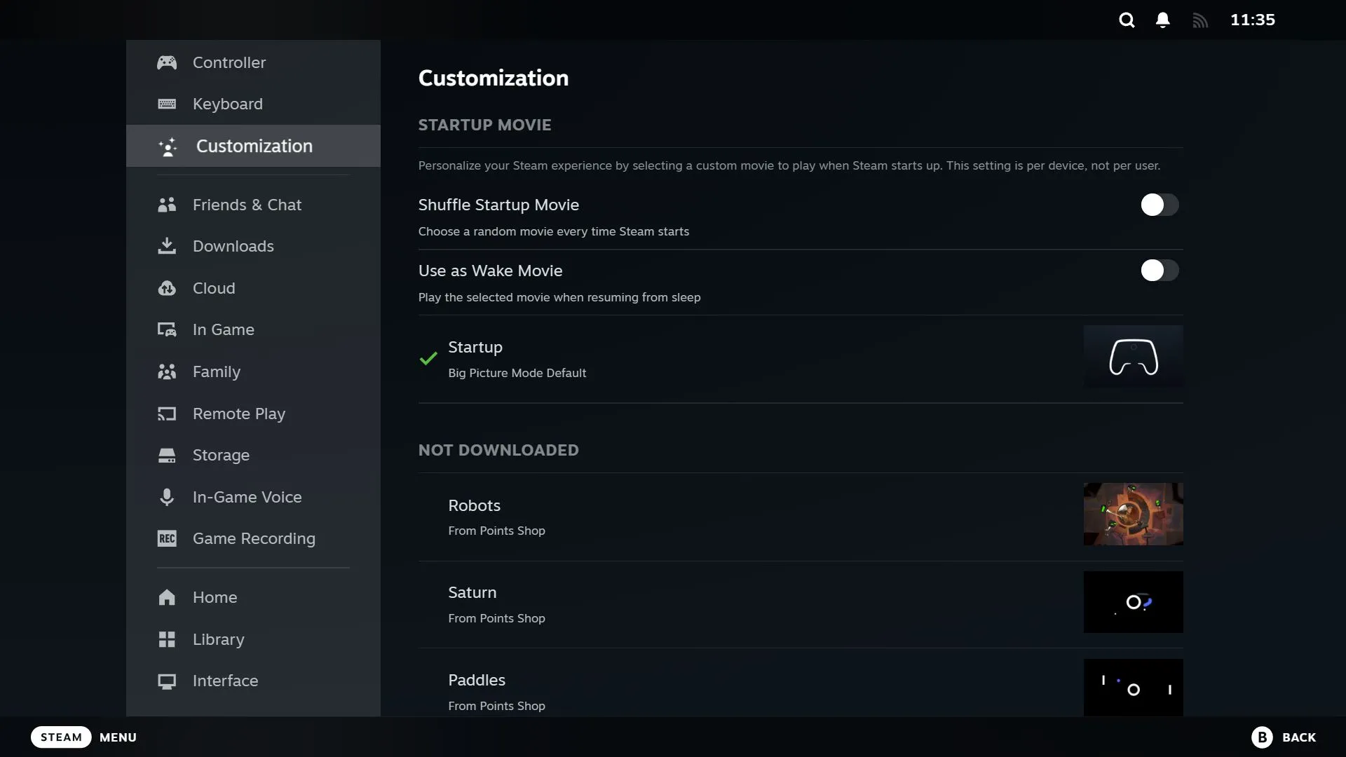 Cài đặt Tùy chỉnh của Steam