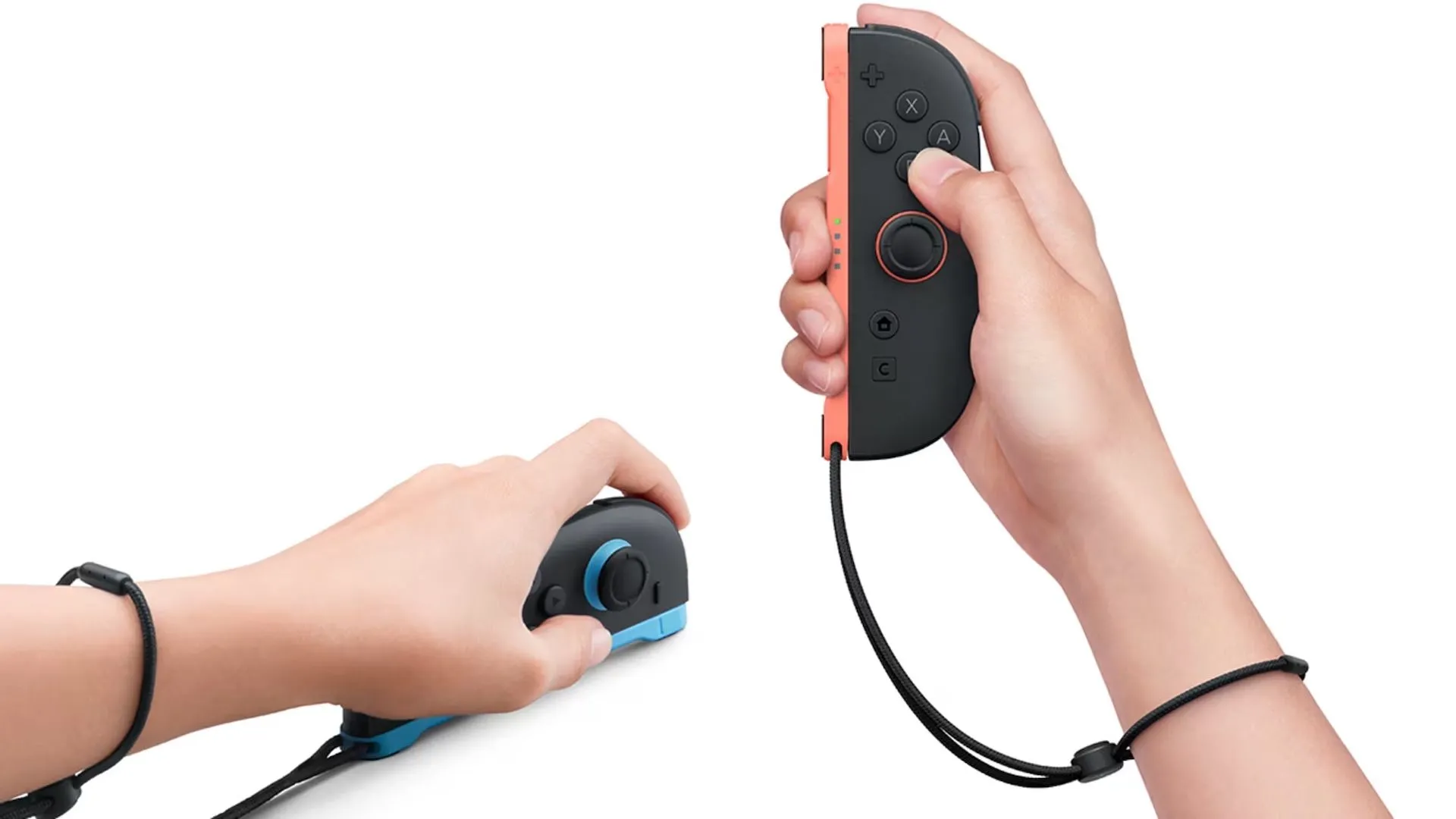Cận cảnh bộ điều khiển Joy-Con 2 của Nintendo Switch 2, nơi đặt nút C
