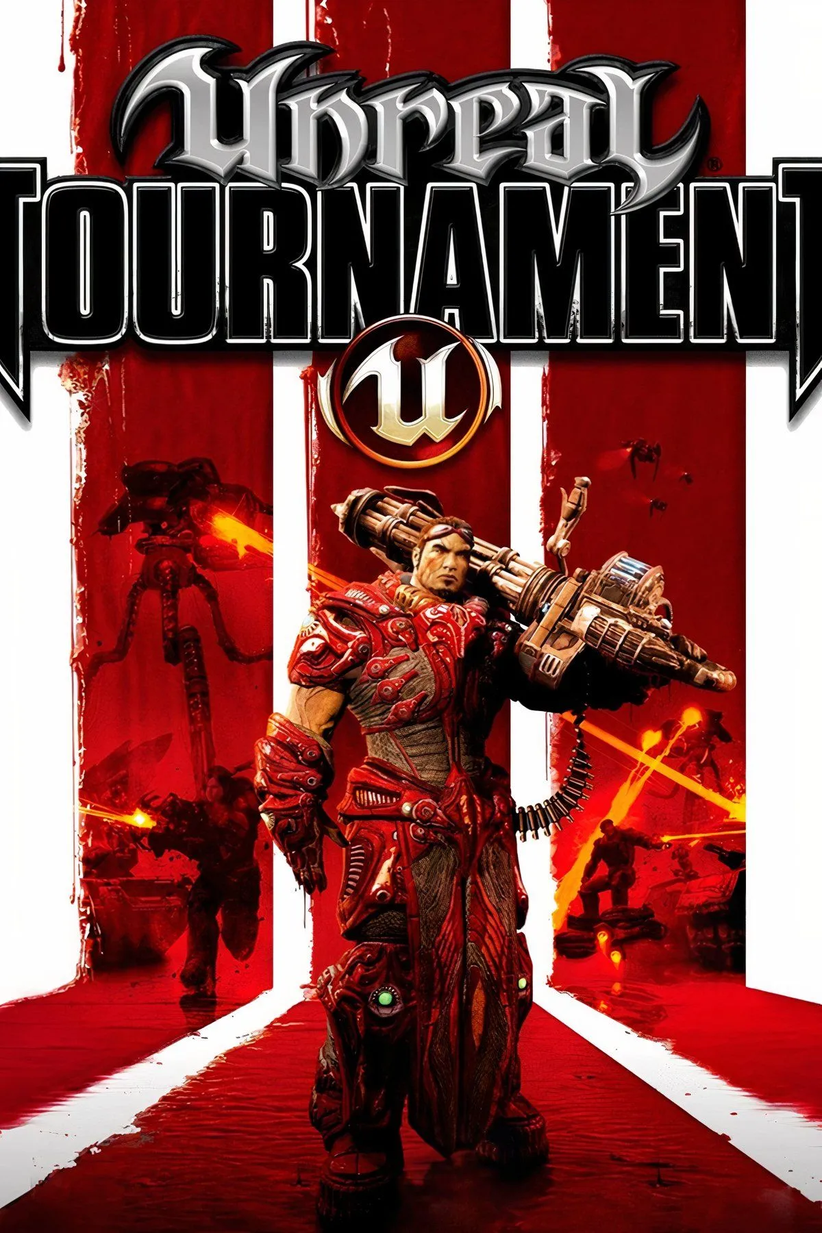 Cảnh bắn súng góc nhìn thứ nhất trong Unreal Tournament, nổi bật với lối chơi arena-style và đồ họa mạnh mẽ của năm 1999 trên Mac