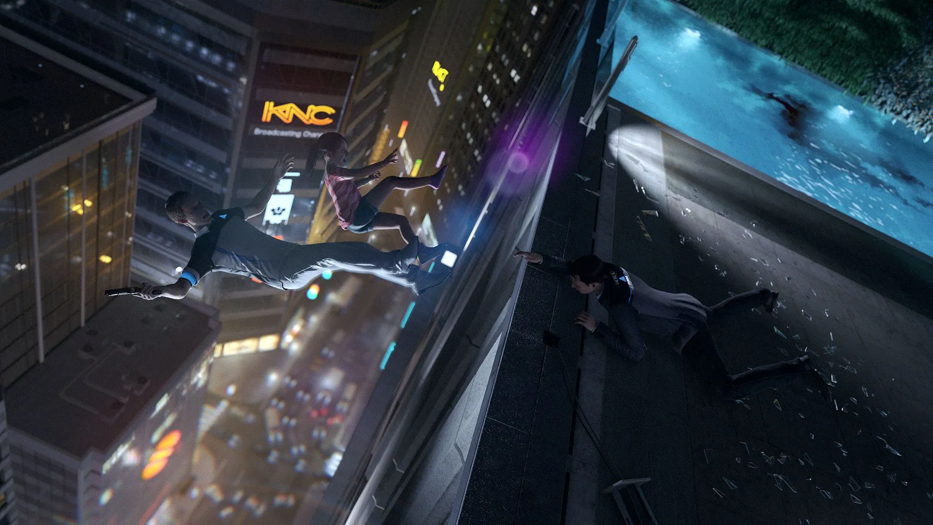 Cảnh Connor thất bại trong việc cứu Emma trong Detroit: Become Human, minh họa những kết cục khó lường từ các lựa chọn trong game phiêu lưu.