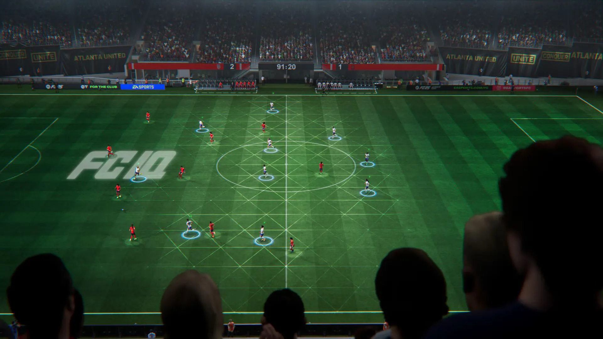 Cảnh gameplay của tựa game bóng đá EA SPORTS FC 25 với đồ họa nâng cấp trên Switch 2, hứa hẹn trải nghiệm chân thực.
