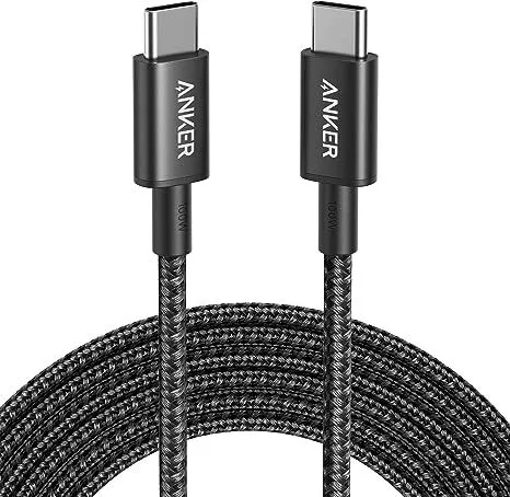 Cáp sạc USB-C Anker bọc nylon dài 3 mét hỗ trợ sạc nhanh 100W.
