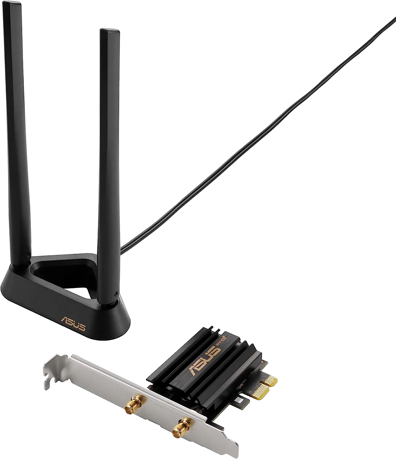 Card Wi-Fi rời ASUS PCE-AXE58BT chuẩn Wi-Fi 6E với công nghệ MU-MIMO và Bluetooth 5.2, là giải pháp hiệu quả cho nâng cấp Wi-Fi PC.