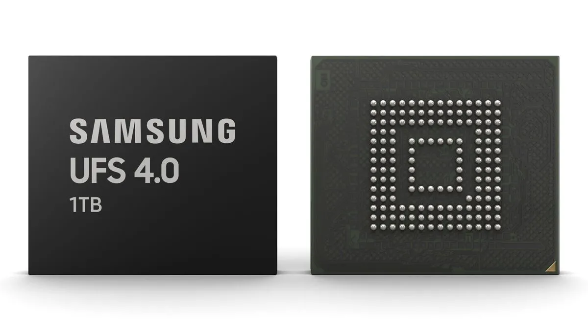 Chip lưu trữ UFS 4.0, một công nghệ bộ nhớ flash tiên tiến giúp tăng tốc độ đọc ghi dữ liệu trên smartphone.