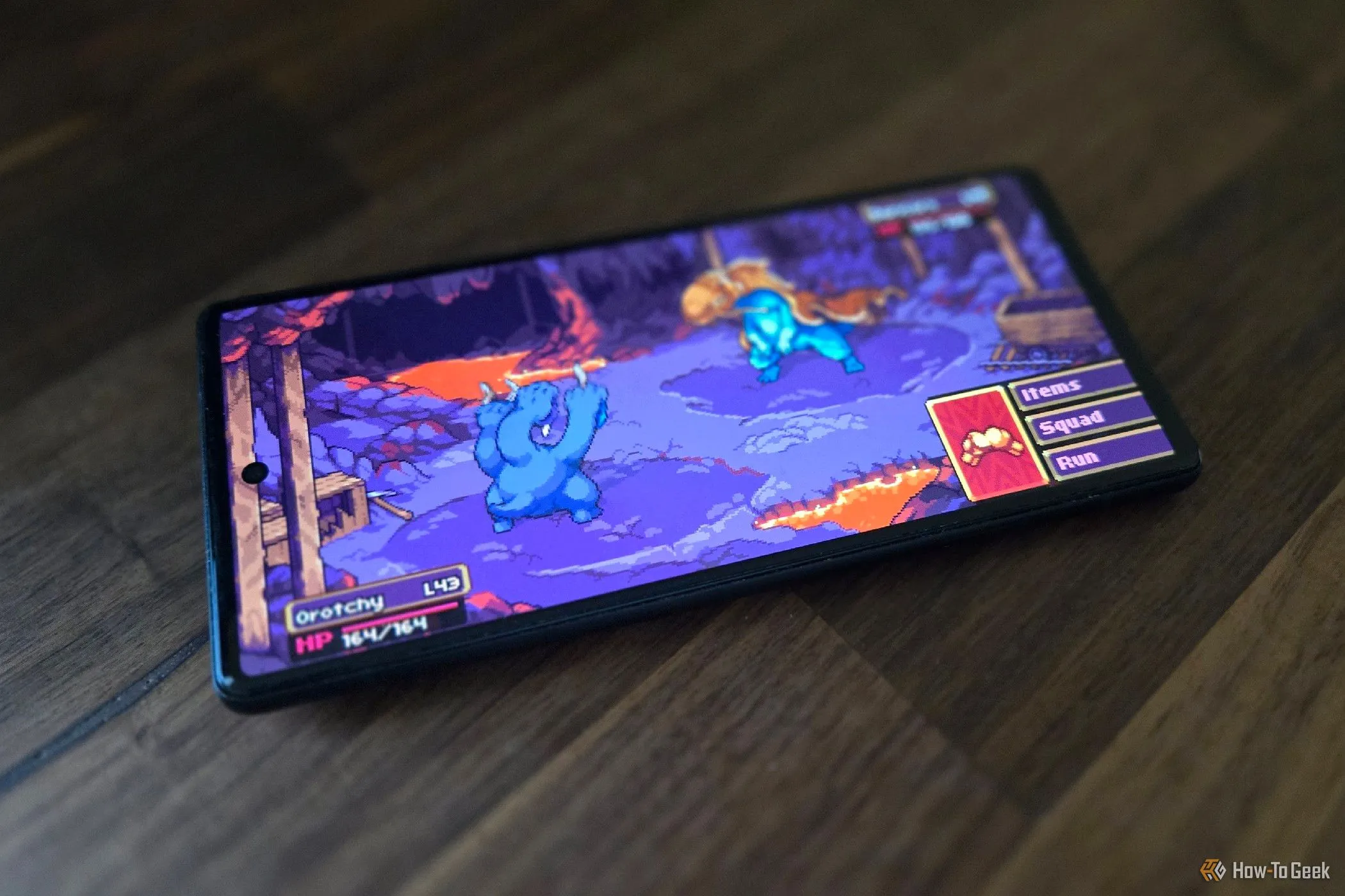 Coromon trên Pixel 6, tái hiện cảm giác game nhập vai cầm tay cổ điển trên điện thoại Android.