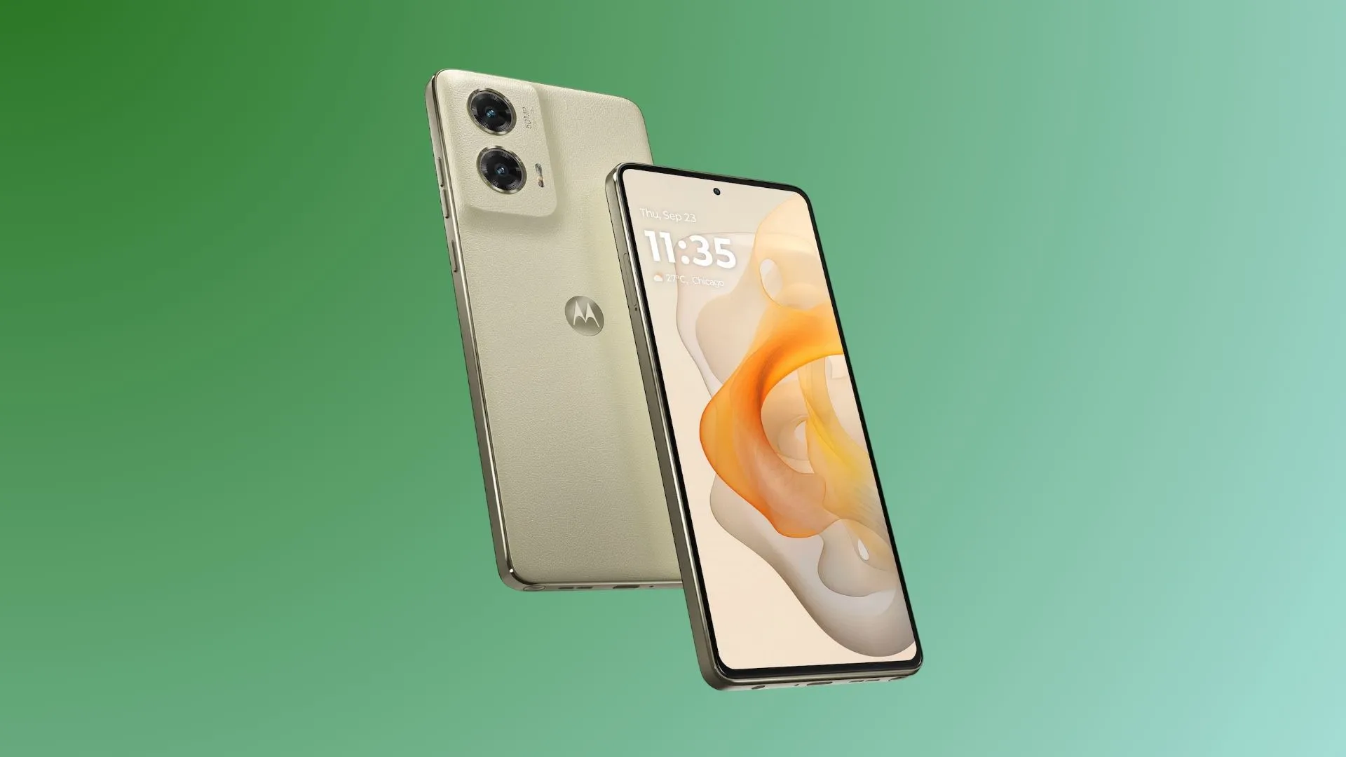 Điện thoại Moto G Stylus 5G 2024 màu vàng caramel với bút cảm ứng