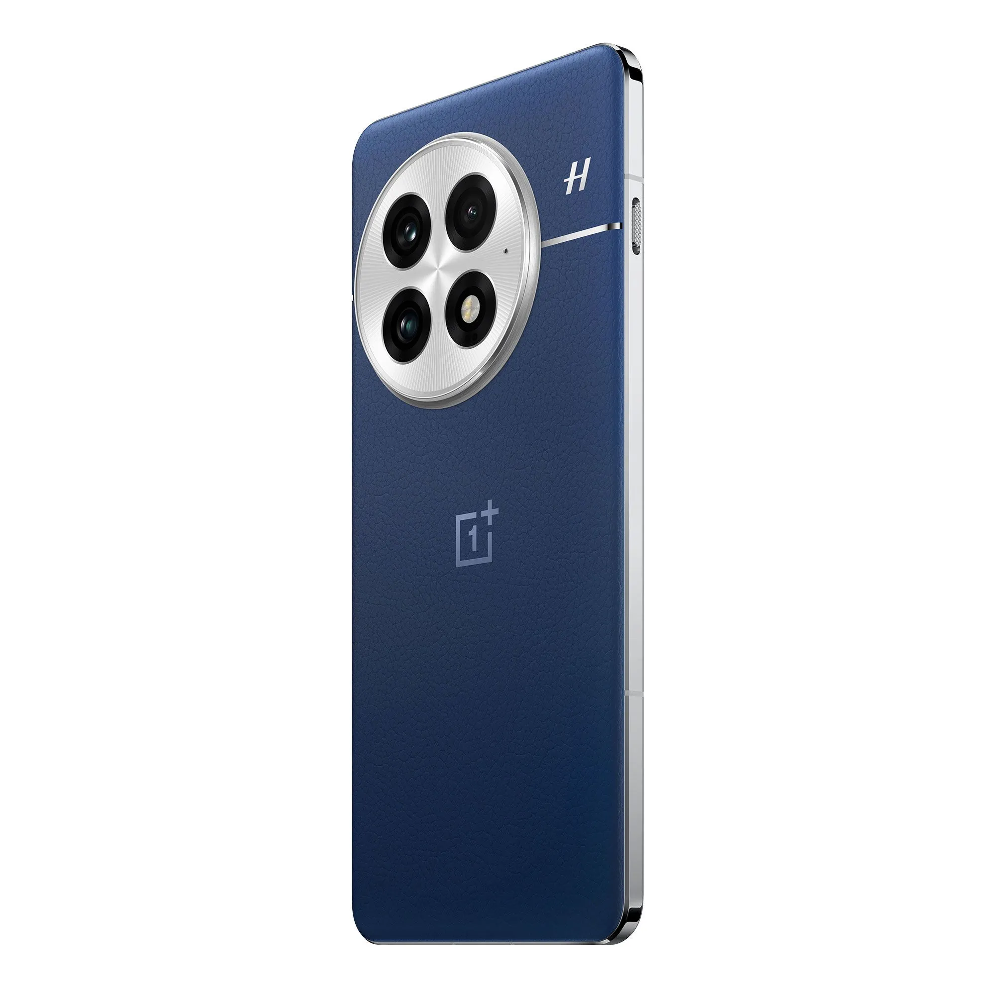 Điện thoại OnePlus 13 màu xanh trên nền trắng.