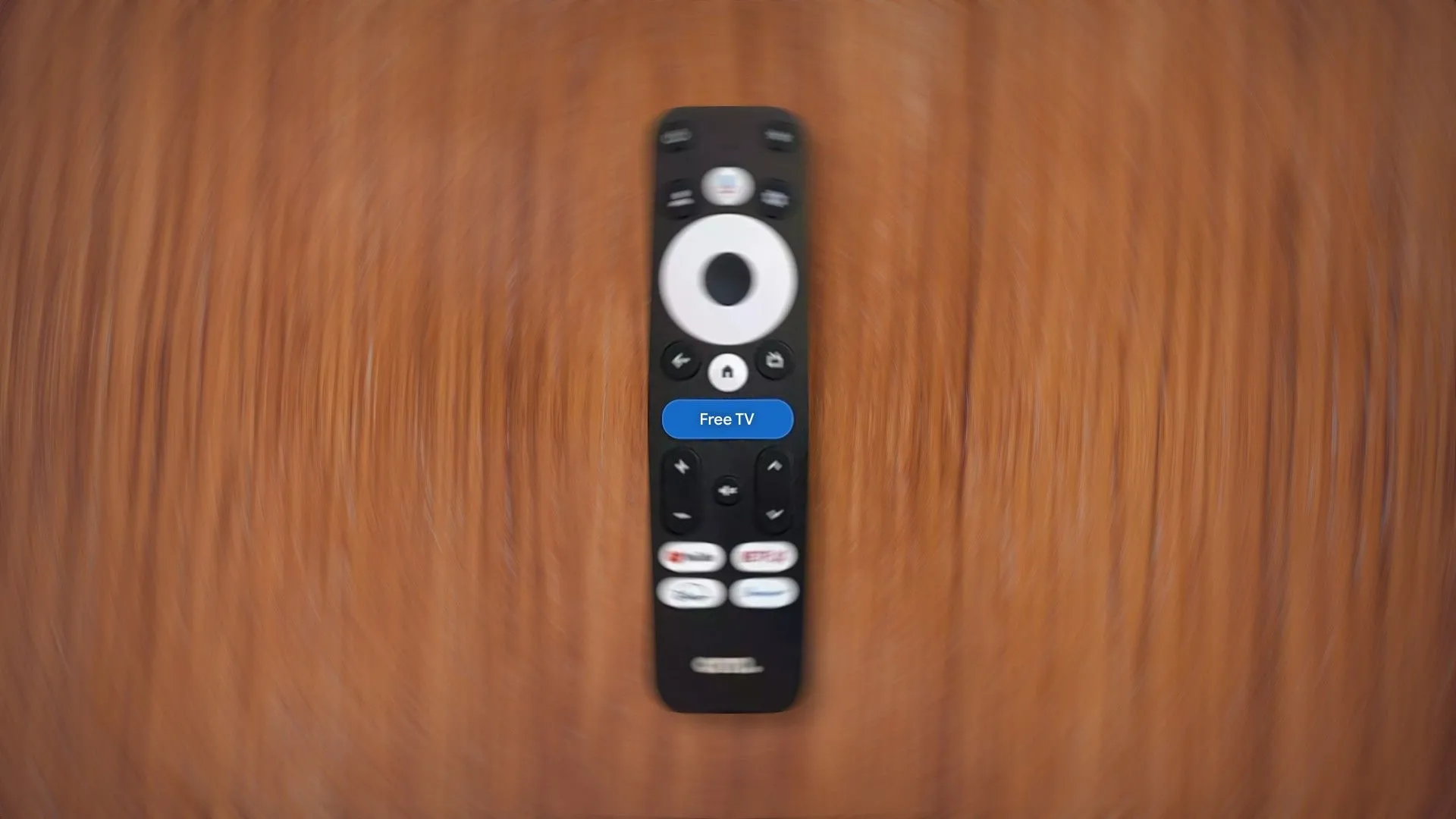 Điều khiển Google TV với nút &quot;Free TV&quot; nổi bật, thể hiện yêu cầu mới của Google đối với các remote tương lai.