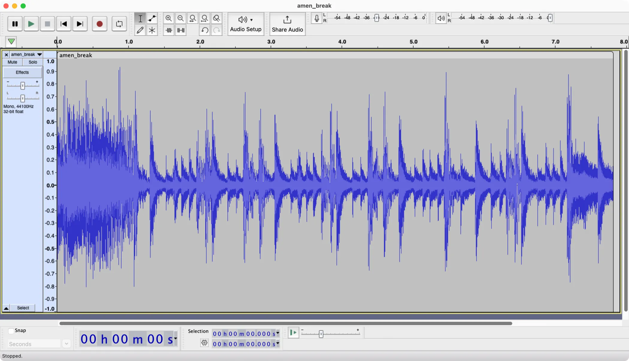 Giao diện Audacity, phần mềm chỉnh sửa âm thanh đa track