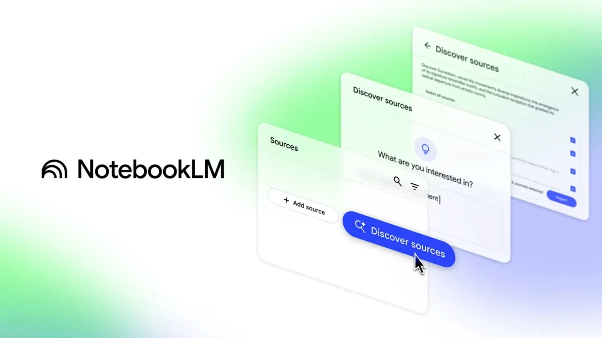 Giao diện Google NotebookLM với các gợi ý tính năng mới