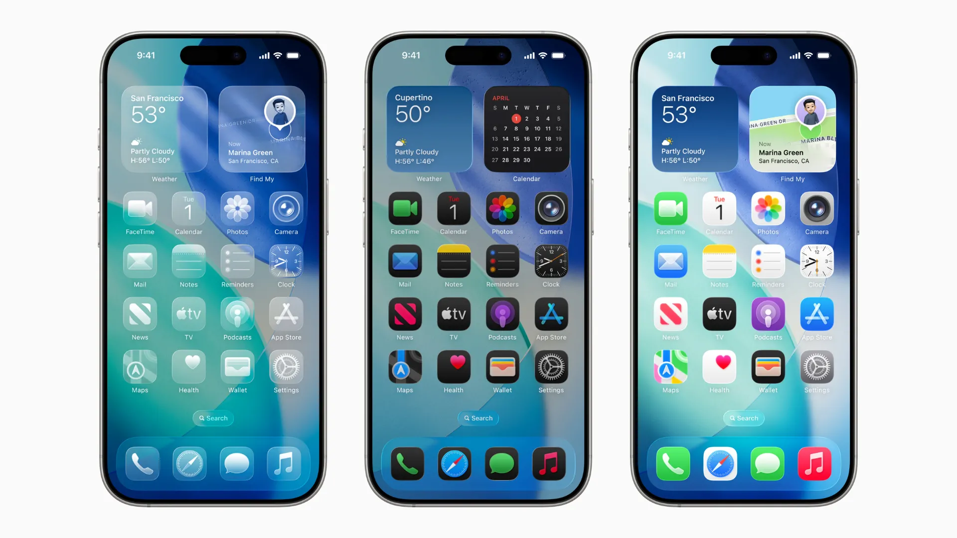 Giao diện người dùng iOS 26 với hiệu ứng Liquid Glass mượt mà.