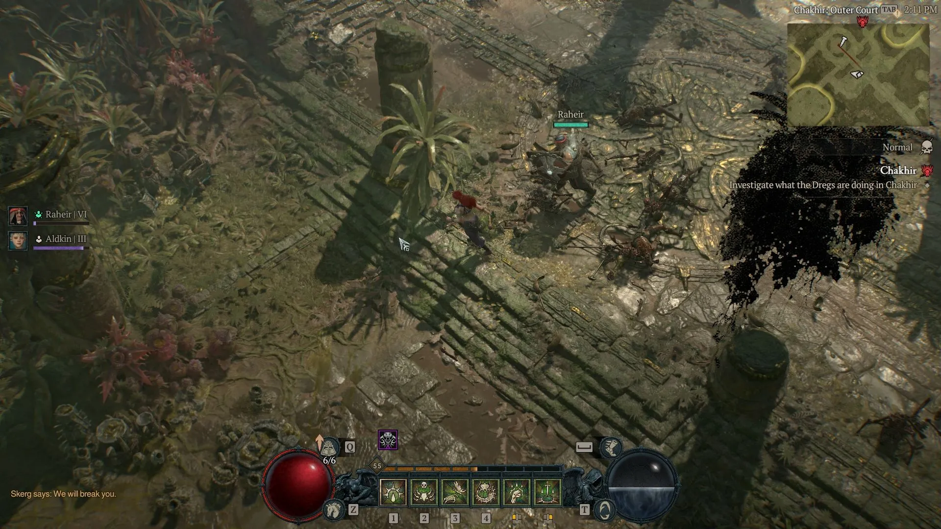 Giao diện và đồ họa trong Diablo IV, minh họa sự khác biệt phong cách so với Diablo II.