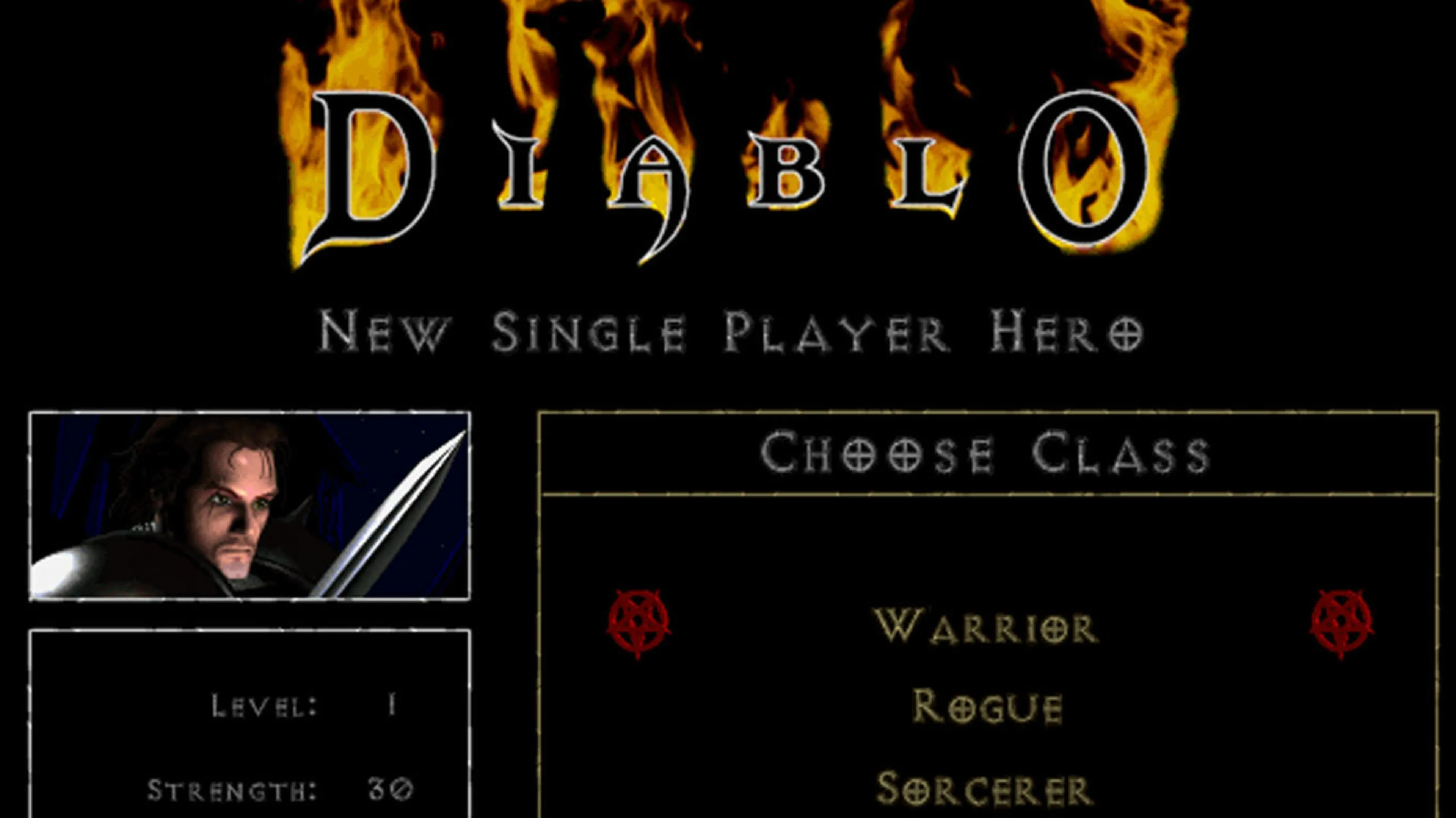 Giao diện và môi trường hầm ngục trong game Diablo năm 1997