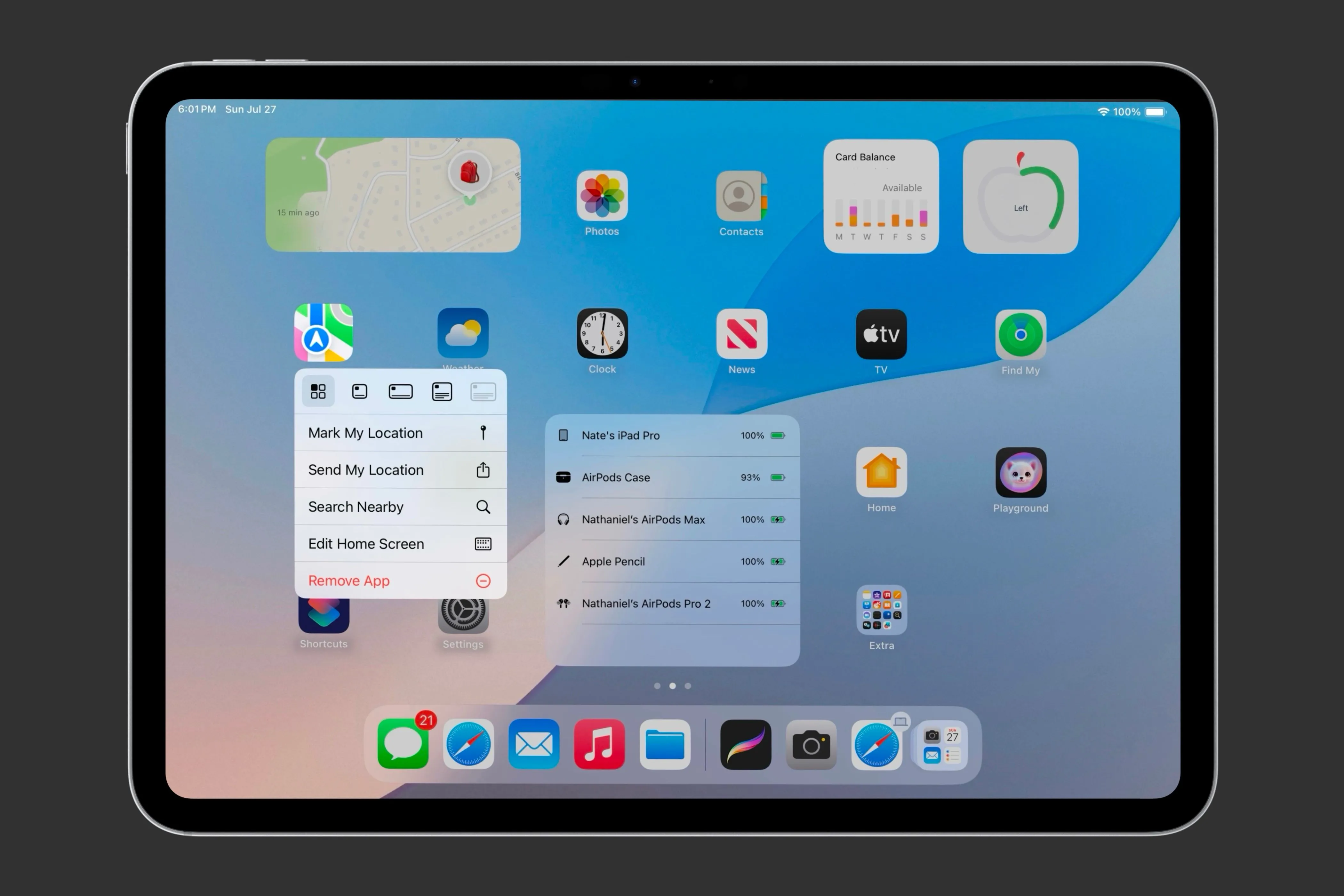 Haptic Touch trên iPad được minh họa với ứng dụng Bản đồ