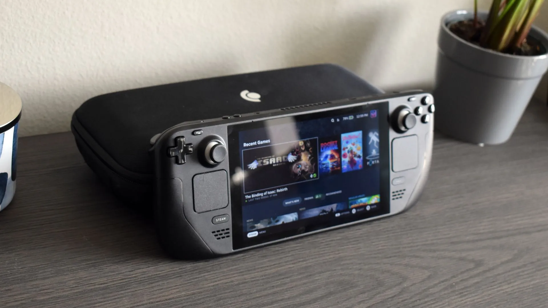 Hệ máy Steam Deck, minh họa xu hướng game thủ trưởng thành ưa chuộng console cầm tay vì sự tiện lợi.