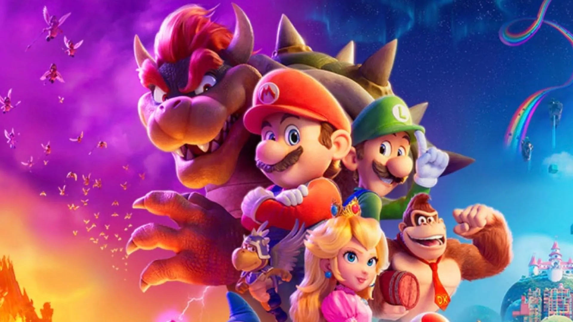 Hình ảnh các nhân vật chính từ phim Super Mario Bros., minh chứng cho sức sống bền bỉ của biểu tượng Nintendo