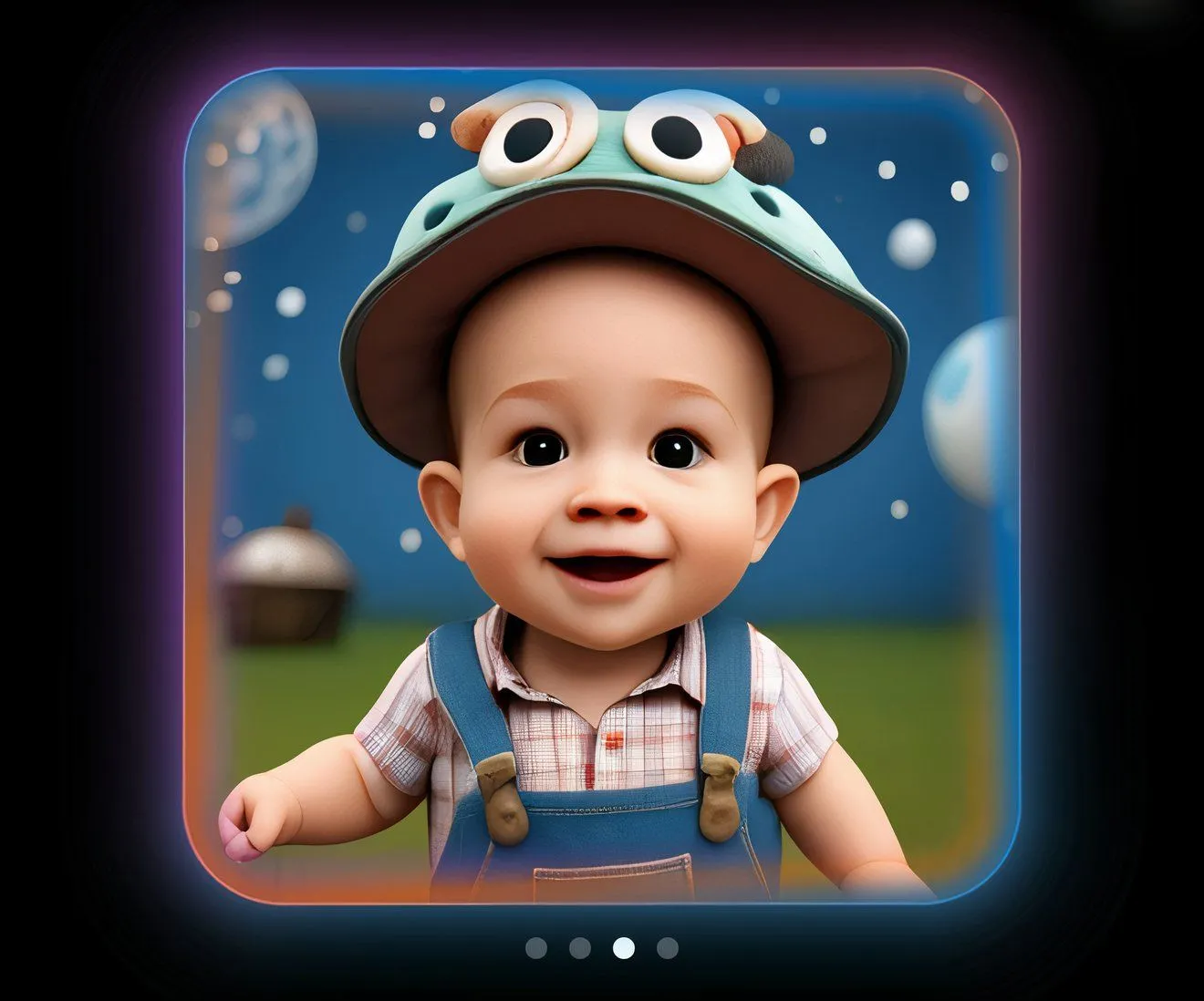 Hình ảnh em bé được tạo bởi Image Playground trên iPhone, chất lượng không ấn tượng