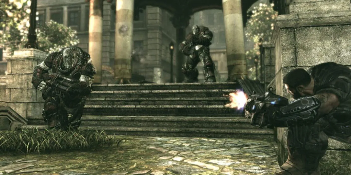 Hình ảnh game Gears of War trên Xbox 360, minh họa đồ họa console thế hệ thứ 7