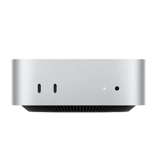 Hình ảnh minh họa Mac Mini (M4) với thiết kế tối giản, đại diện cho phần cứng cao cấp của Apple