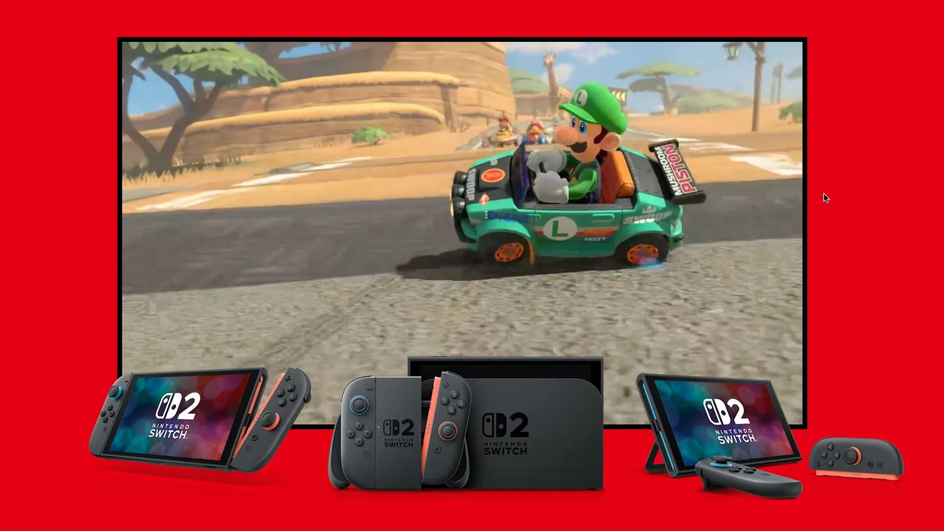 Hình ảnh Nintendo Switch 2 hiển thị trò Mario Kart World, minh họa khả năng chơi các tựa game mới và tối ưu trên console