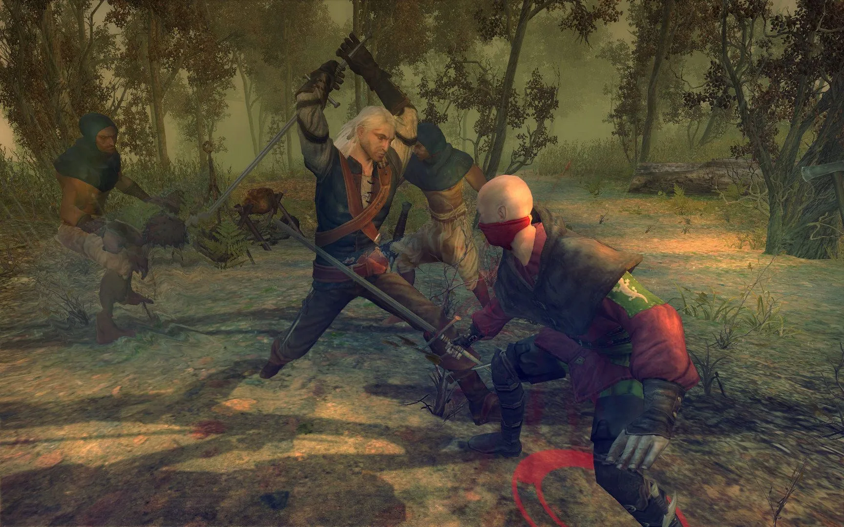 Hình ảnh từ game The Witcher phiên bản gốc năm 2007, tựa game RPG được phát triển bởi CD Projekt RED với khởi điểm độc lập.