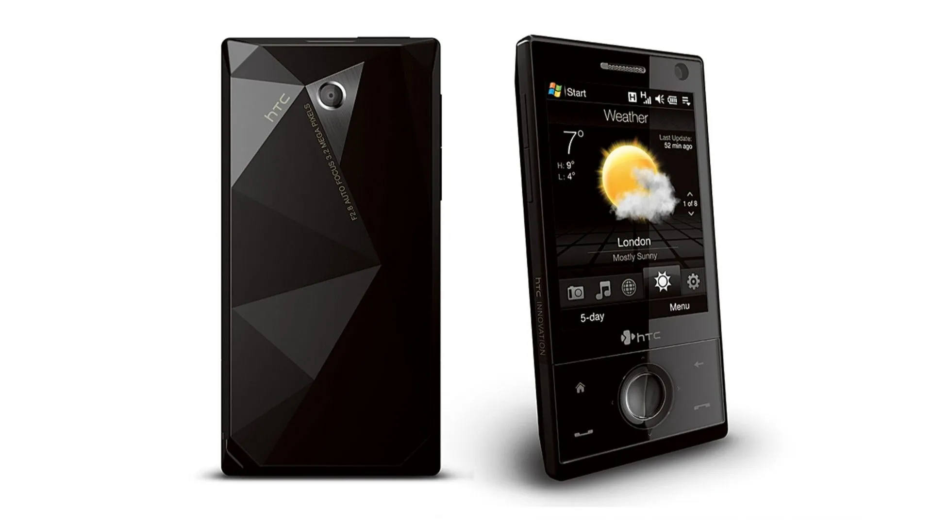 HTC Touch Diamond với thiết kế góc cạnh và giao diện TouchFLO 3D tối ưu cảm ứng