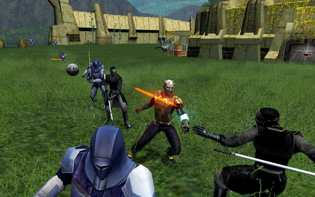 Khoảnh khắc giao tiếp trong Star Wars Knights of the Old Republic II với nội dung và nhiệm vụ được mod phục hồi