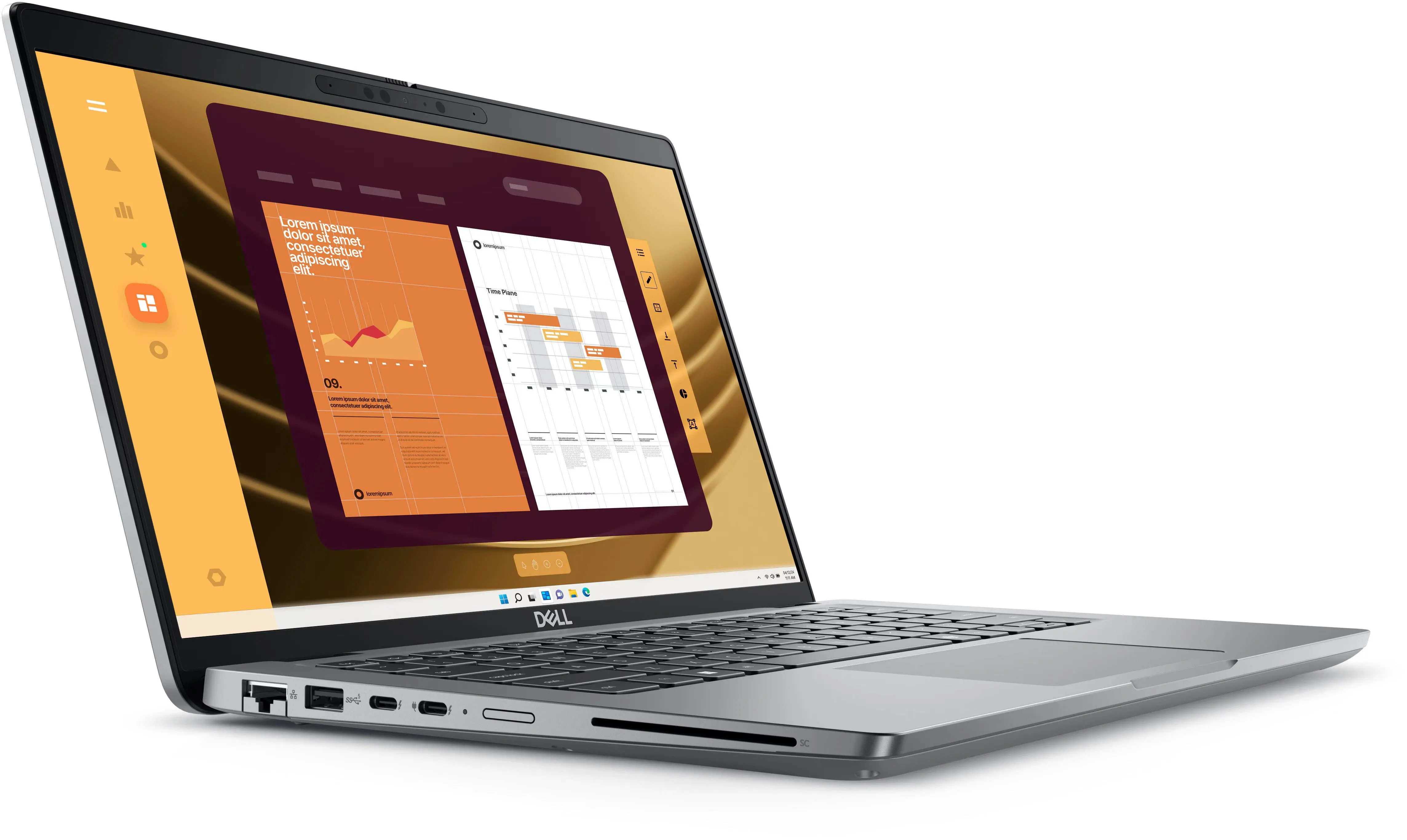 Laptop Dell Latitude 5450 đặt trên bàn làm việc