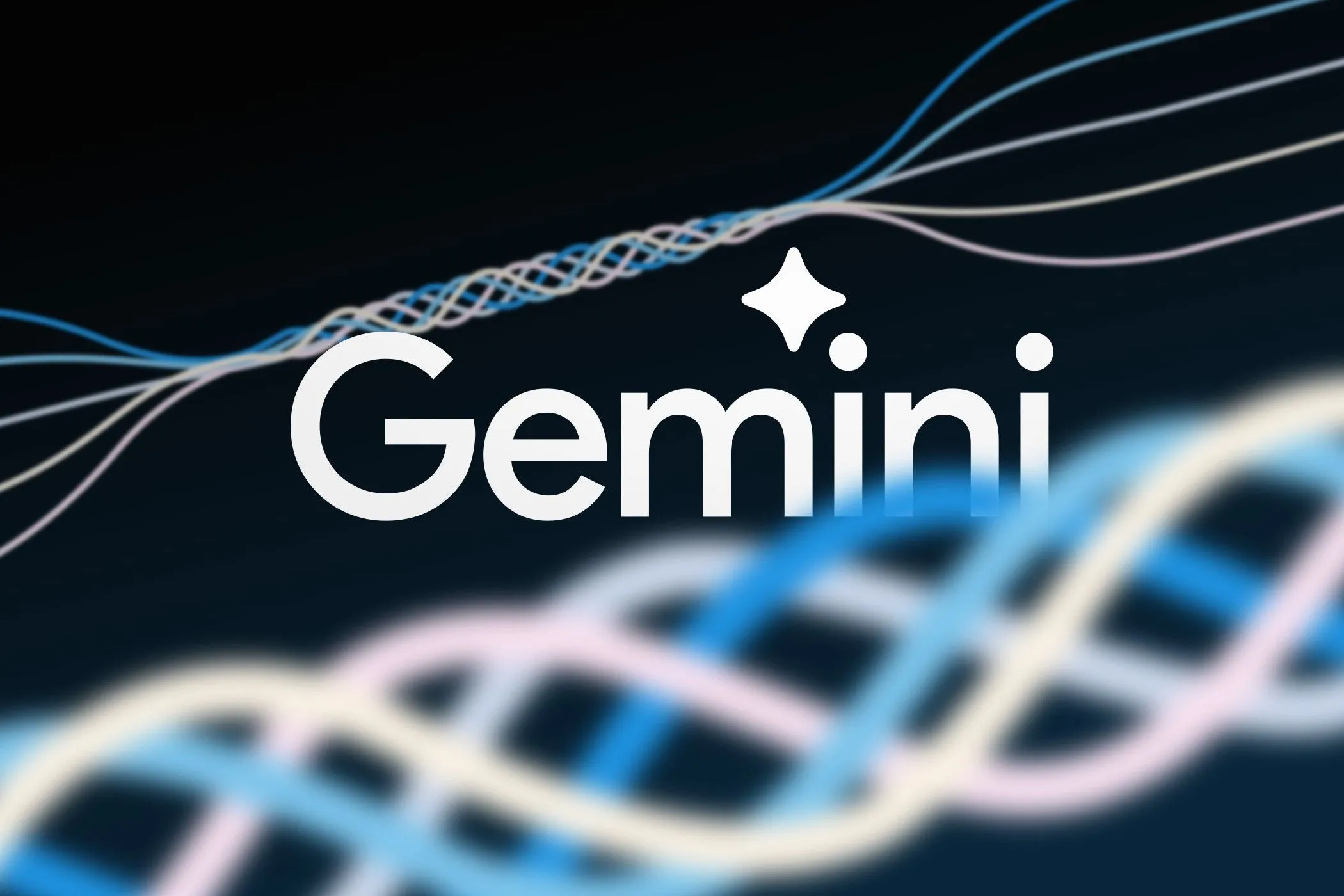 Logo Google Gemini phát sáng trên nền tối, tượng trưng cho tính năng Canvas và tóm tắt AI mới trong các dịch vụ của Google
