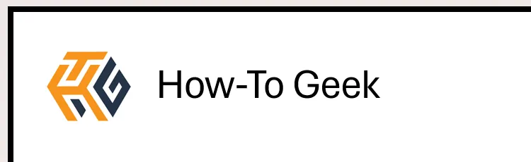 Logo How-To Geek trên trang chiếu PowerPoint, với đường viền quanh trang chiếu và tiêu đề 'How-To Geek', minh họa cho việc điều chỉnh màu sắc.