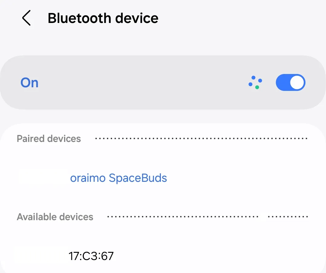 Lựa chọn một thiết bị Bluetooth cụ thể từ danh sách để liên kết với quy trình tự động trên Samsung