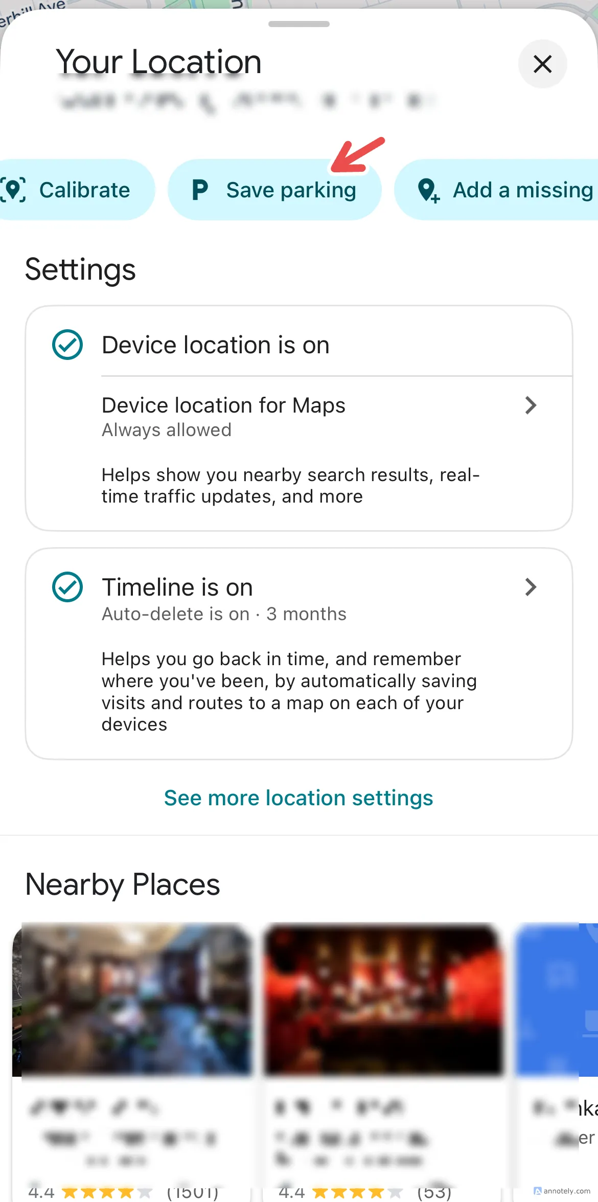 Lưu chỗ đậu xe trên Google Maps