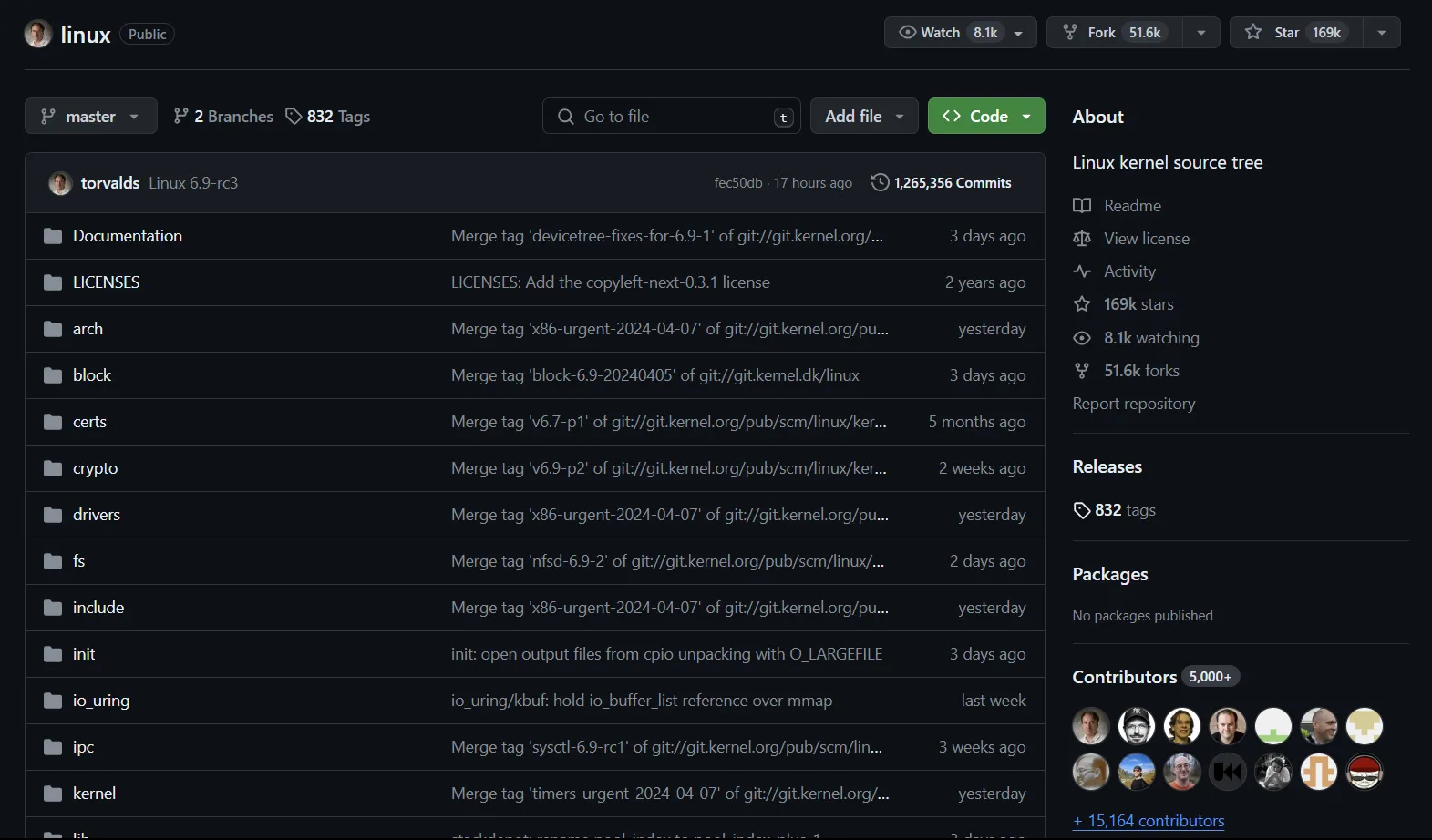 Mã nguồn nhân Linux trên GitHub thể hiện tính mã nguồn mở