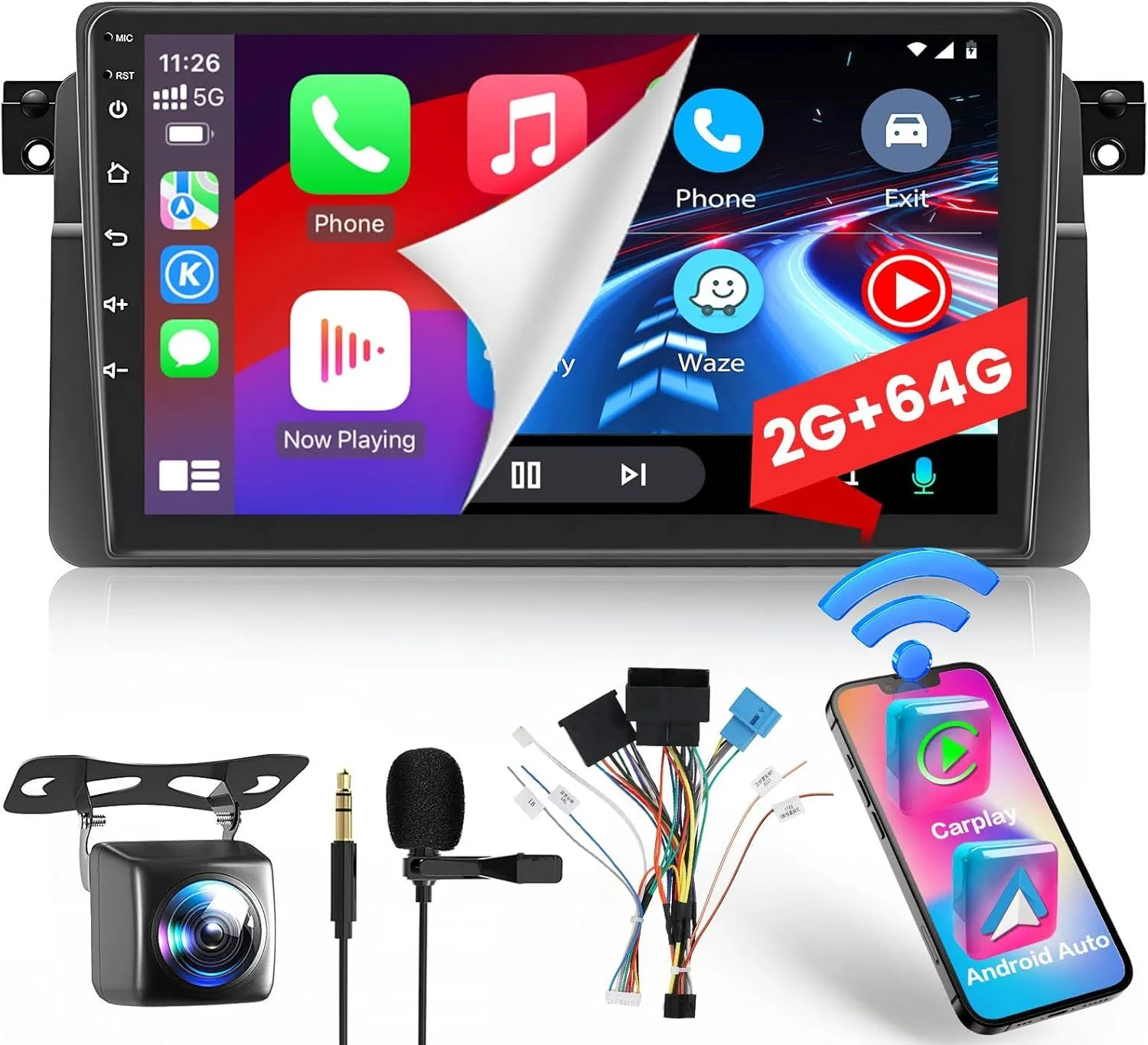 Màn hình Android Hikity 2+64GB dành cho BMW E46