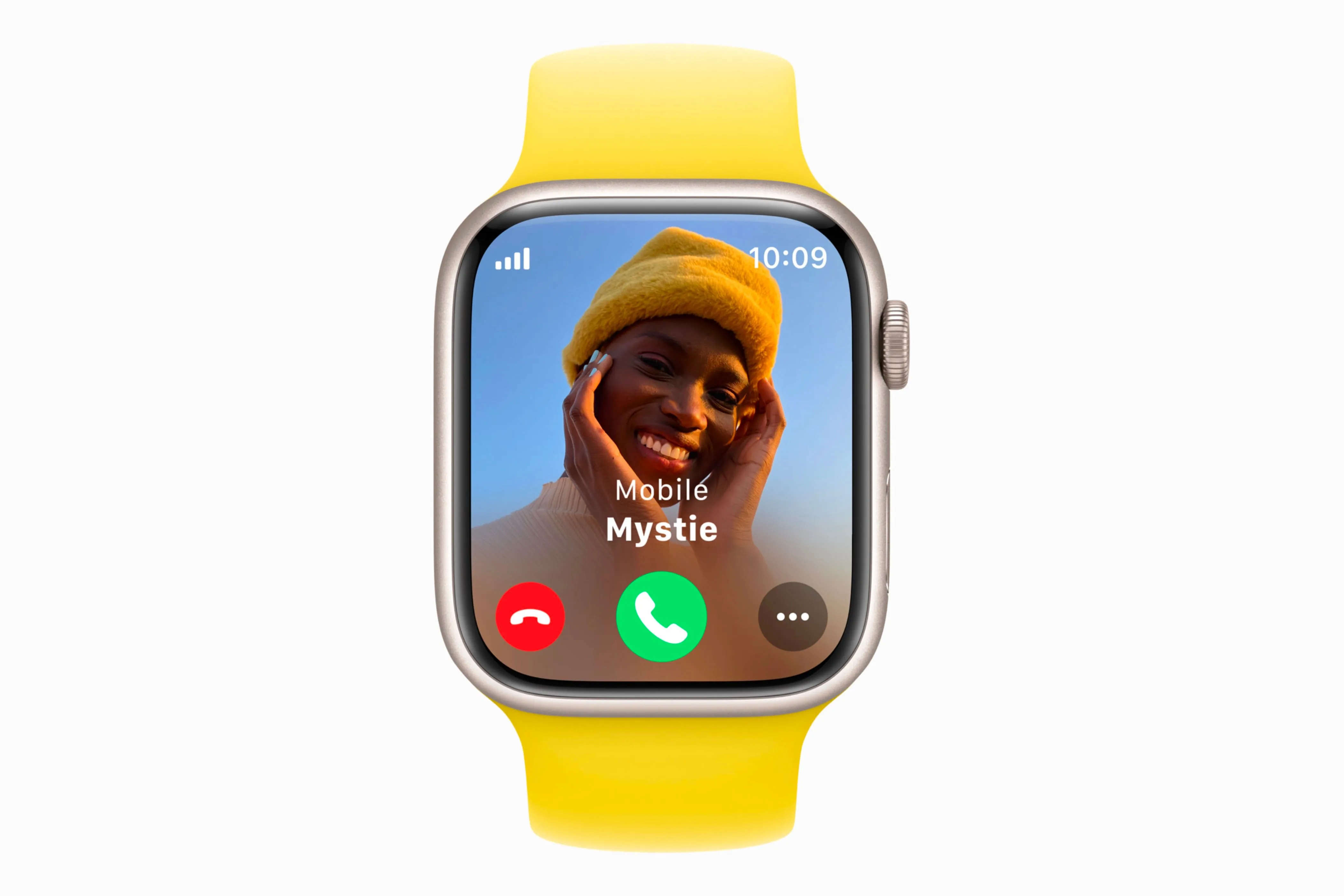 Màn hình Apple Watch hiển thị cuộc gọi đến, minh họa khả năng tương tác rảnh tay