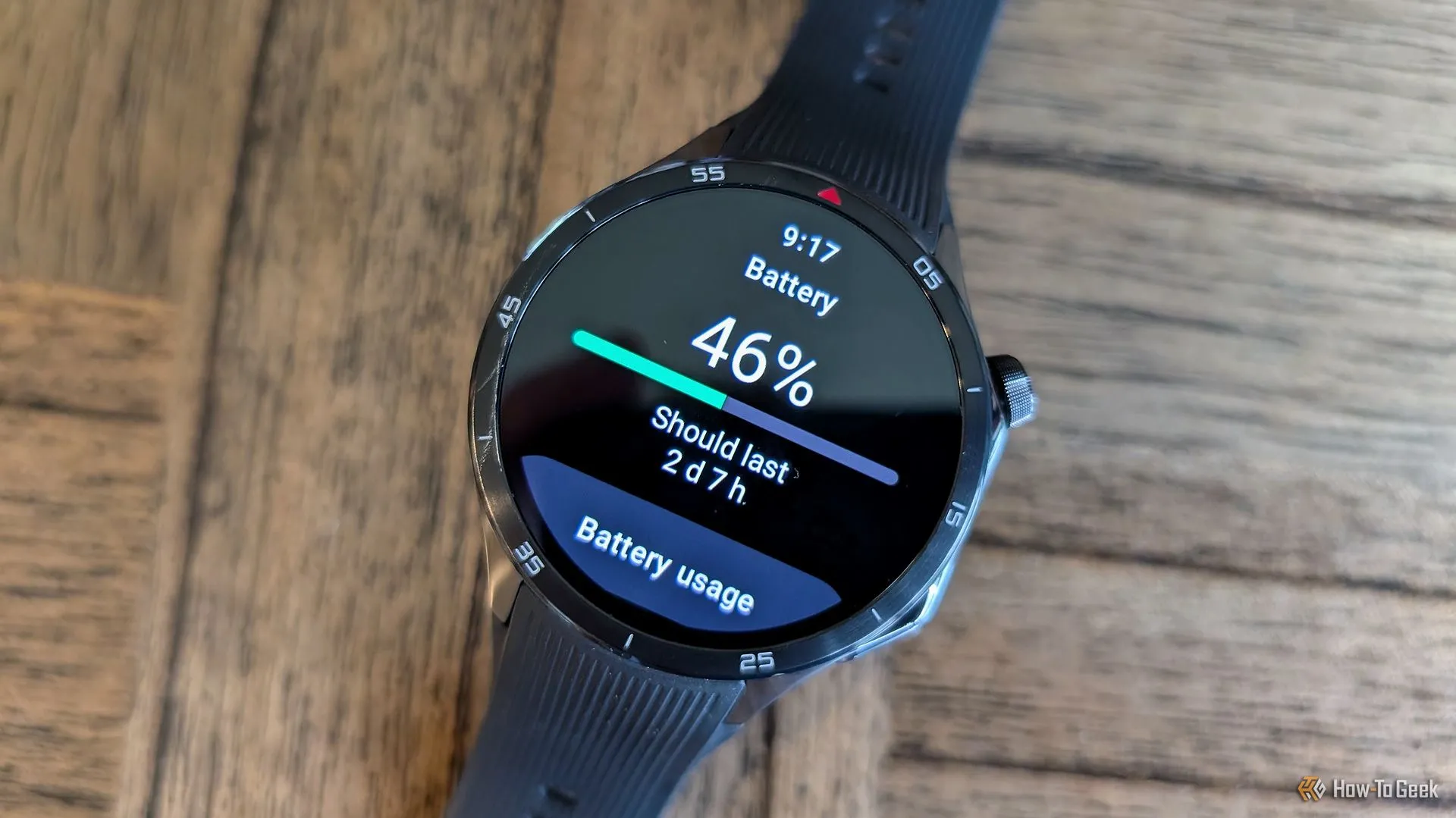 Màn hình hiển thị thời lượng pin còn lại của OnePlus Watch 3.